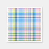 Blauer Rosa Gelb Welpe Madras Serviette (Vorderseite)