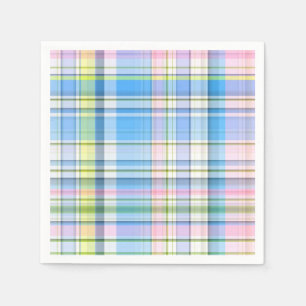 Blauer Rosa Gelb Welpe Madras Serviette