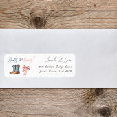 Blauer Rosa-Geschlechtsauftritt für Stiefel oder B