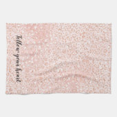 Blauer Rosa Glitzer Leopard                Geschirrtuch (Horizontal)