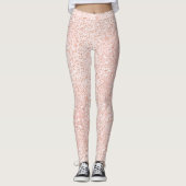 Blauer Rosa Glitzer Leopard               Leggings (Vorderseite)