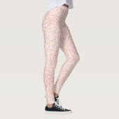 Blauer Rosa Glitzer Leopard               Leggings (Rechts)