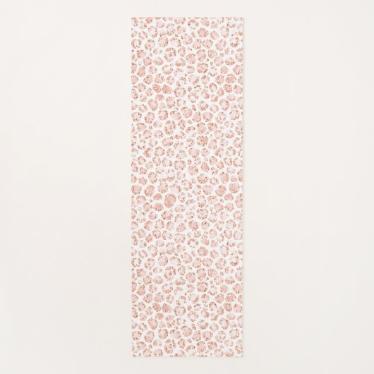 Blauer Rosa Glitzer Leopard                 Yogamatte (Vorderseite)