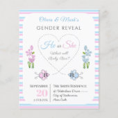 Blauer Rosa Hummeln Liebe Herzerkrankung Geschlech (Vorderseite)