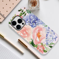 Blauer Rosa Hydrangea Peony Spring Blume Floral