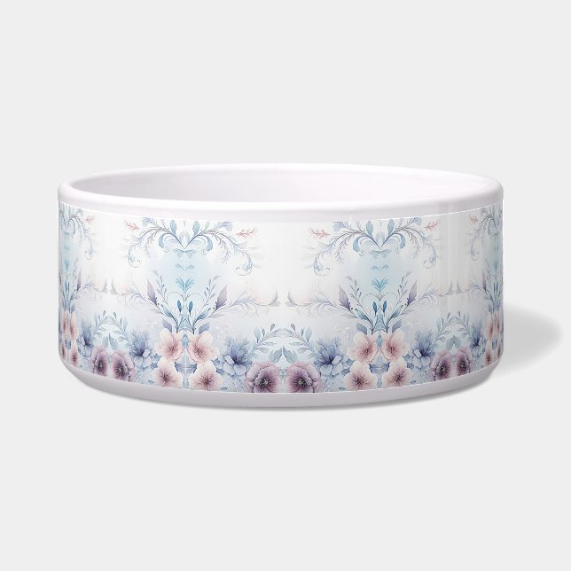 Blauer Rosa Keramik Pet Bowl Napf (Vorderseite)