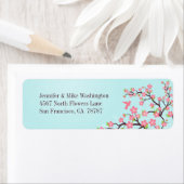 Blauer Rosa Kirschblüten Hochzeitstitel (Insitu)