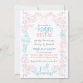 Blauer Rosa, klassisches Spielzeug, Blumengeschlec Einladung (Vorderseite)