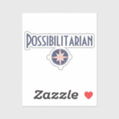 Blauer rosa Kompass möglicher Job Titel Aufkleber (Blatt)