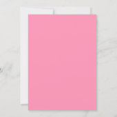 Blauer rosa Kuchen Abschlussfeier Einladung (Rückseite)