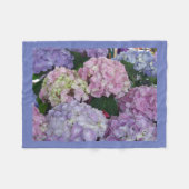 Blauer rosa lila Hydrangea Fleecedecke (Vorderseite (Horizontal))