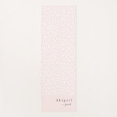 Blauer Rosa Name des Tierschreibers Personalisiert Yogamatte (Vorderseite)