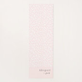 Blauer Rosa Name des Tierschreibers Personalisiert Yogamatte (Rückseite)