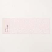 Blauer Rosa Name des Tierschreibers Personalisiert Yogamatte (Vorderseite (Horizontal))