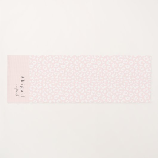Blauer Rosa Name des Tierschreibers Personalisiert Yogamatte (Vorderseite (Horizontal))