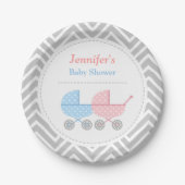 Blauer rosa pappteller (Vorderseite)