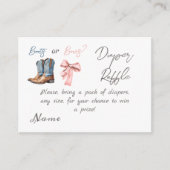 Blauer rosa Party-Aufdeckungskalender für Stiefel Begleitkarte (Vorderseite)