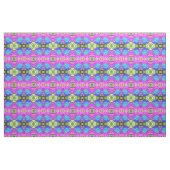Blauer rosa Retro funky sonngeblümtes Foto Stoff (Yard (91,4 cm))
