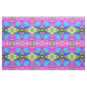 Blauer rosa Retro funky sonngeblümtes Foto Stoff (Fat Quarter (45,7 x 55,9 cm))