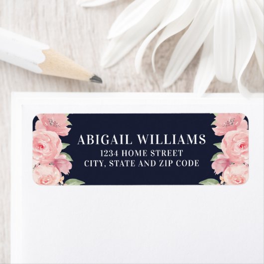 Blauer Rosa Rücksendeadresse (Insitu)