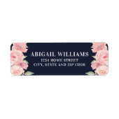 Blauer Rosa Rücksendeadresse (Vorne)