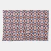 Blauer Rosa und Braun Geschirrtuch (Horizontal)