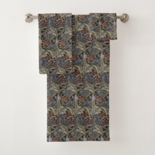 Blauer Rosa Vintag William Morris Bluebell Badhandtuch Set