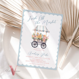 Blauer Rosa vom Markt Bridal Dusche Einladung