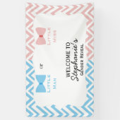 Blauer, rosa Zickzack Geschlechtsunterschied und K Banner (Vertikal)