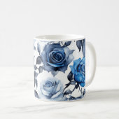 Blauer Rose 1 Kaffeetasse (VorderseiteRechts)