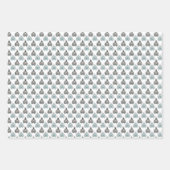 Blauer Rose Blumenmuster Geschenkpapier Set (Vorderseite 3)