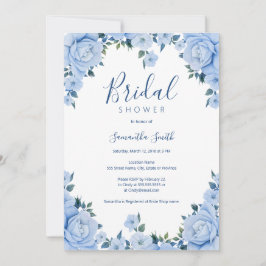 Blauer Rose Brautparty Einladung