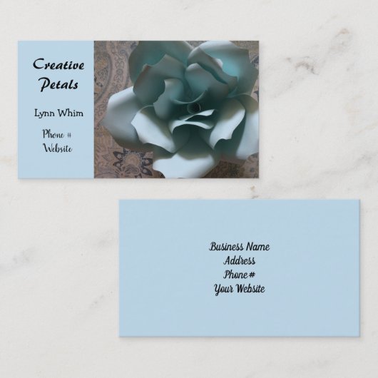 Blauer Rose-Designer Visitenkarte (Vorne/Hinten)