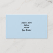 Blauer Rose-Designer Visitenkarte (Rückseite)