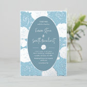 Blauer Rose Einladung zum Hochzeitsfoil (Stehend vorne)