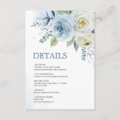 Blauer Rose - florale Detailkarte Begleitkarte (Vorderseite)