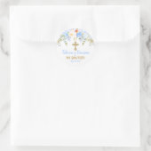 Blauer Rose Garten Gott segne Taufe Gönnen Sticker (Tasche)