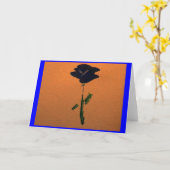 Blauer Rose-Gruß- oder Note-Karte anpassen Karte (Gelbe Blume)