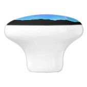 Blauer Rose Kabinettknopf Keramikknauf (Seitenansicht)