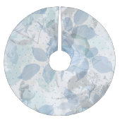 Blauer Rose Luxus Polyester Weihnachtsbaumdecke (Vorderseite)