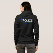 Blauer Rose POLIZEI-EHEFRAU Reißverschluss/mit Hoodie (Schwarz voll)