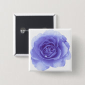 Blauer Rosen-Knopf Button (Vorne & Hinten)