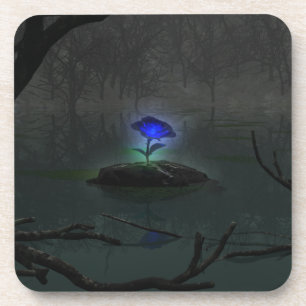 Blauer Rosen-Korken-Untersetzer Getränkeuntersetzer