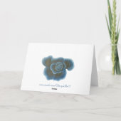 Blauer Rosenblume, Speichern Sie die Datumskarten, Ankündigung (Rückseite)