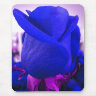 Blauer Rosenknospe-Mauspad Mousepad
