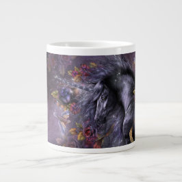Blauer Roseunicorn-riesige Spezialitäten-Tasse Jumbo-Tasse