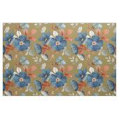 Blauer Rost Burnt Orange Blütengrün Stoff (Fat Quarter (45,7 x 55,9 cm))