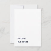 Blauer Rost Hochzeitsfeier RSVP Karte (Rückseite)