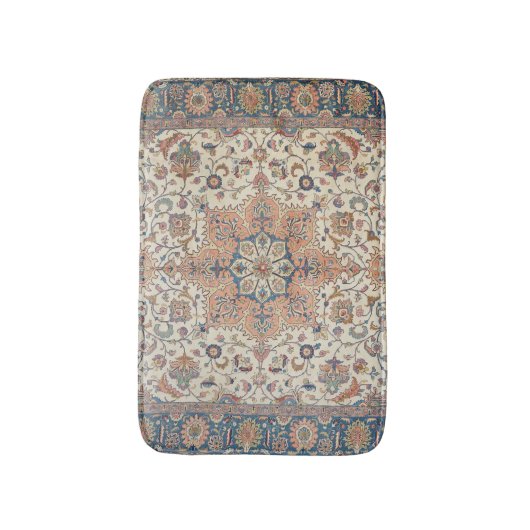 Blauer Rost Orange  Badematte (Vorderseite Vertikal)