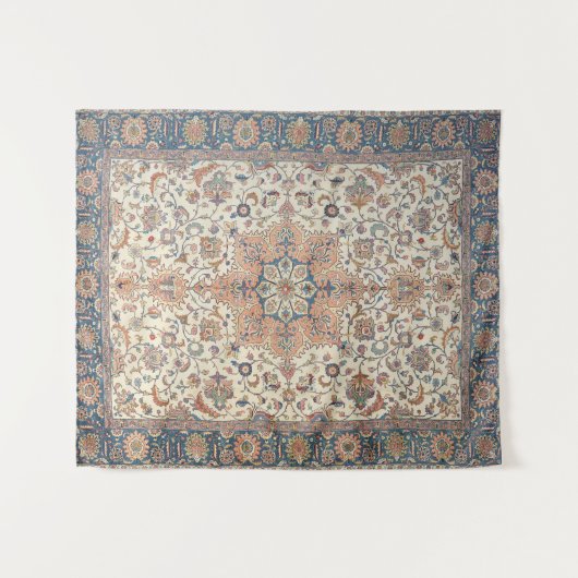 Blauer Rost Orange  Wandteppich (Vorderseite (Horizontal))